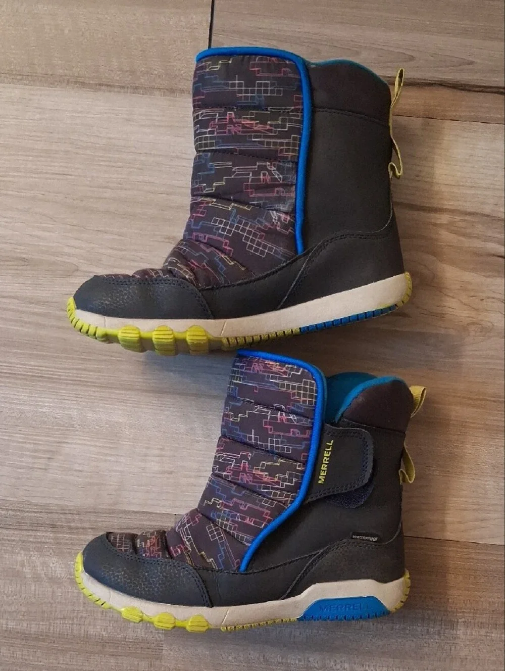 Merrell Navy Blue Boys' Waterproof Winter Boots Size 2